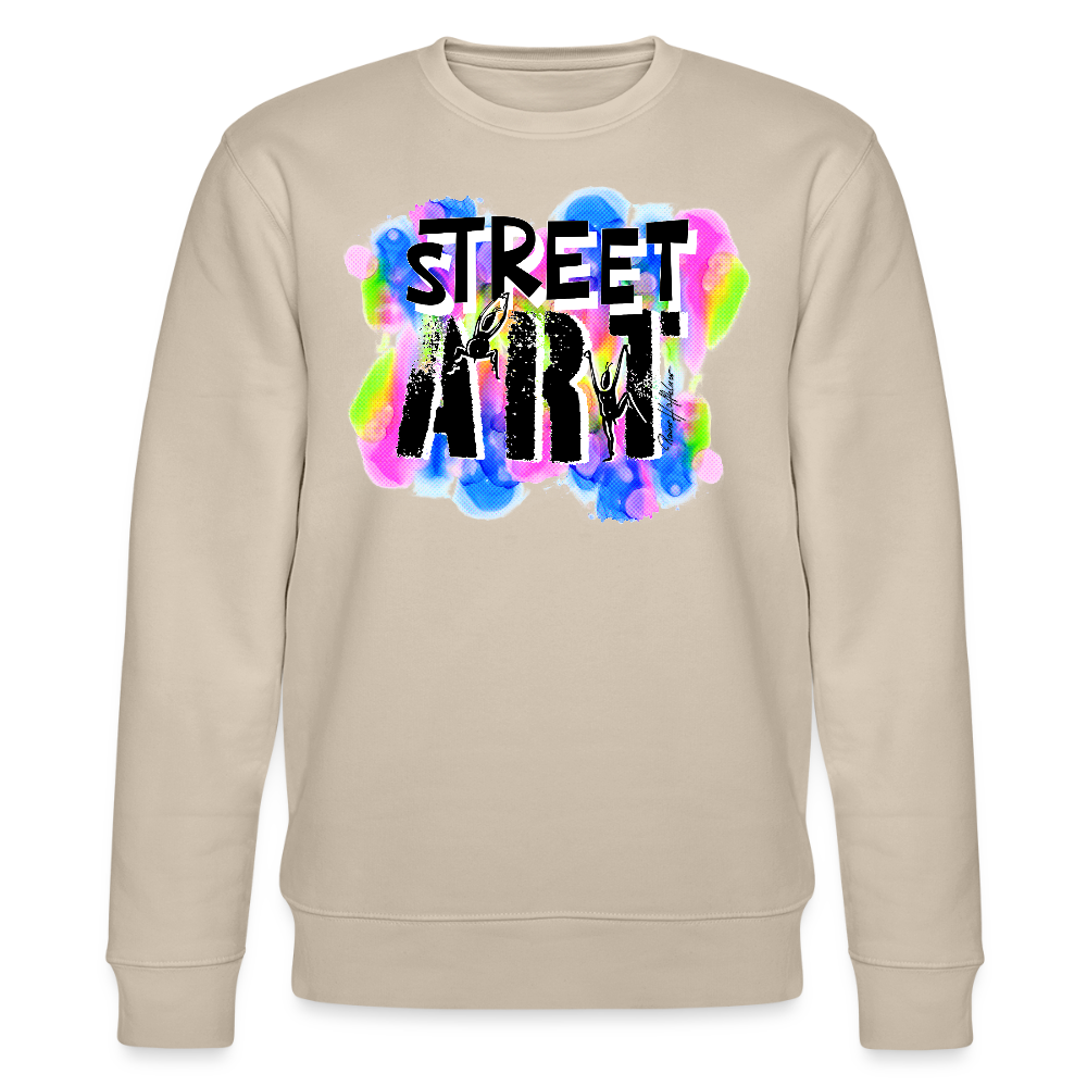 Unisex Bio-Sweatshirt mit STREET ART PRINT - Beige