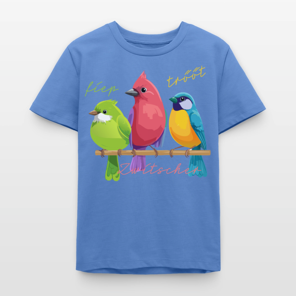 MNJS TEENS Bio T-Shirt mit ZWITSCHERGÄNG PRINT - Blau
