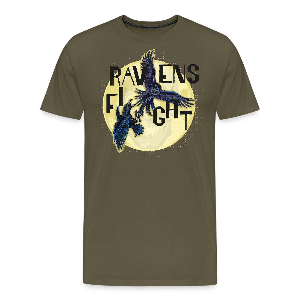 Männer Premium T-Shirt mit RAVENS FIGHT PRINT - Khaki