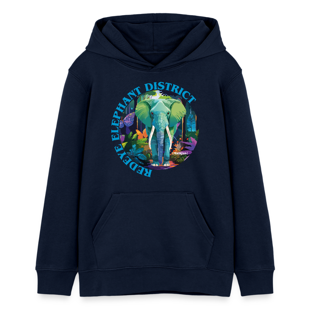 MNJS TEENS Bio-Hoodie mit REDEYE ELEPHANT DISTRICT PRINT - Navy