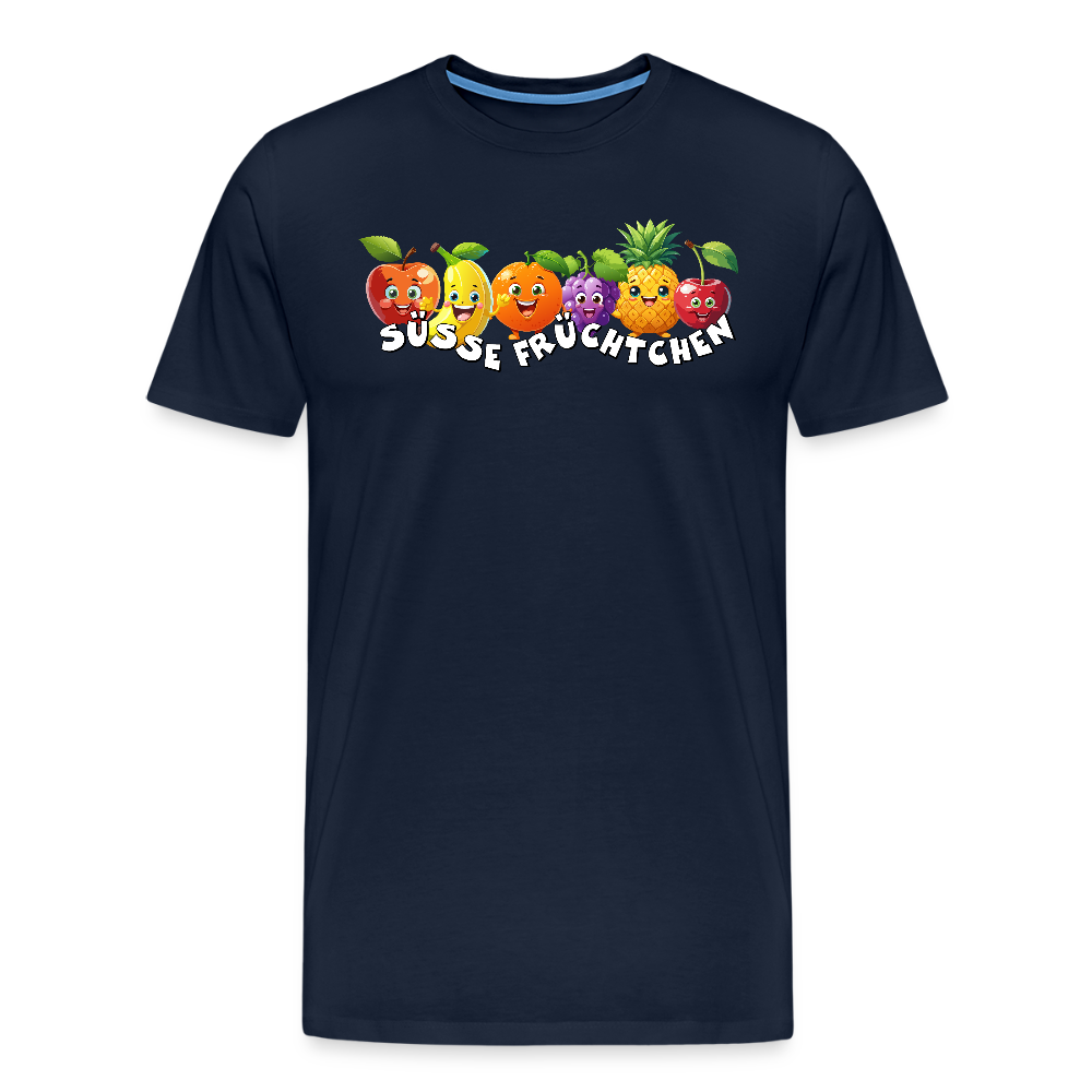 Männer Premium T-Shirt mit SÜSSE FRÜCHTCHEN PRINT - Navy