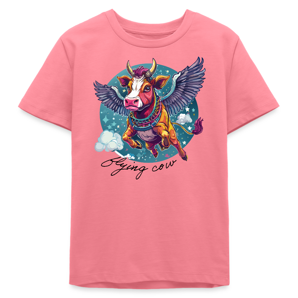 MNJS TEENS Bio T-Shirt mit FLYING COW PRINT - Pink