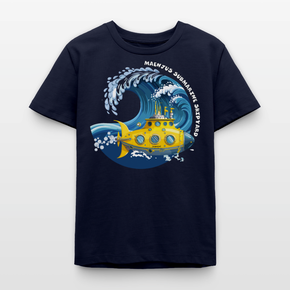 MNJS TEENS Bio T-Shirt mit SUBMARINE SHIPYARD PRINT - Navy