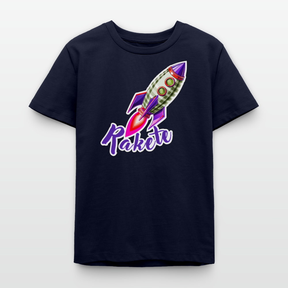 MNJS TEENS Bio T-Shirt mit RAKETE PRINT - Navy
