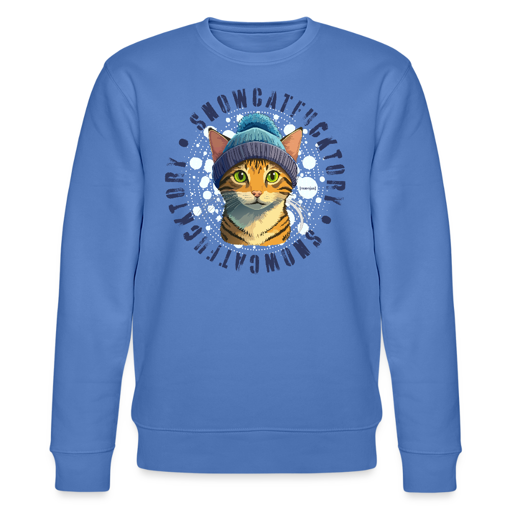 Unisex Bio-Sweatshirt mit SNOWCAT PRINT - Blau