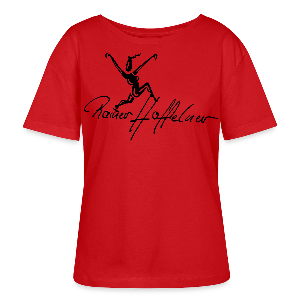 Frauen T-Shirt mit TUSCHEWEIBCHEN PRINT - Rot