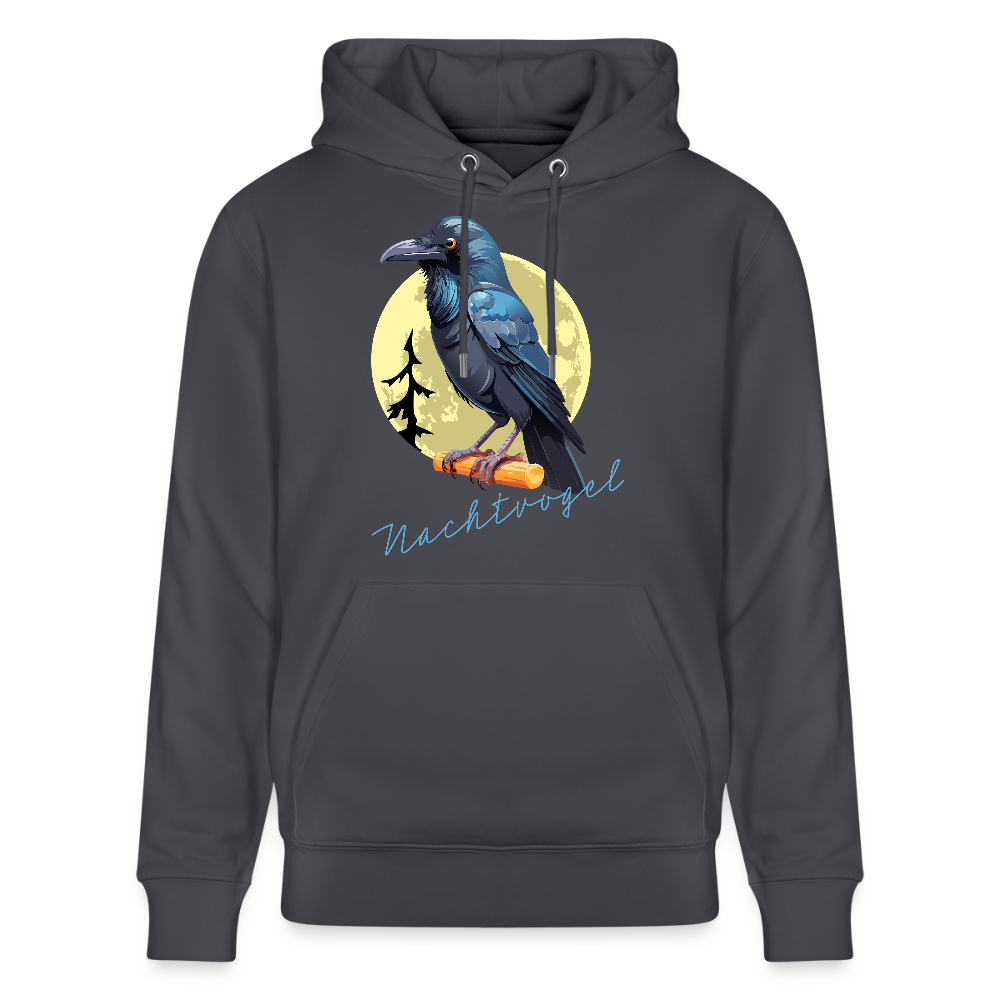Unisex Hoodie mit NACHTVOGEL PRINT - Indigoblau