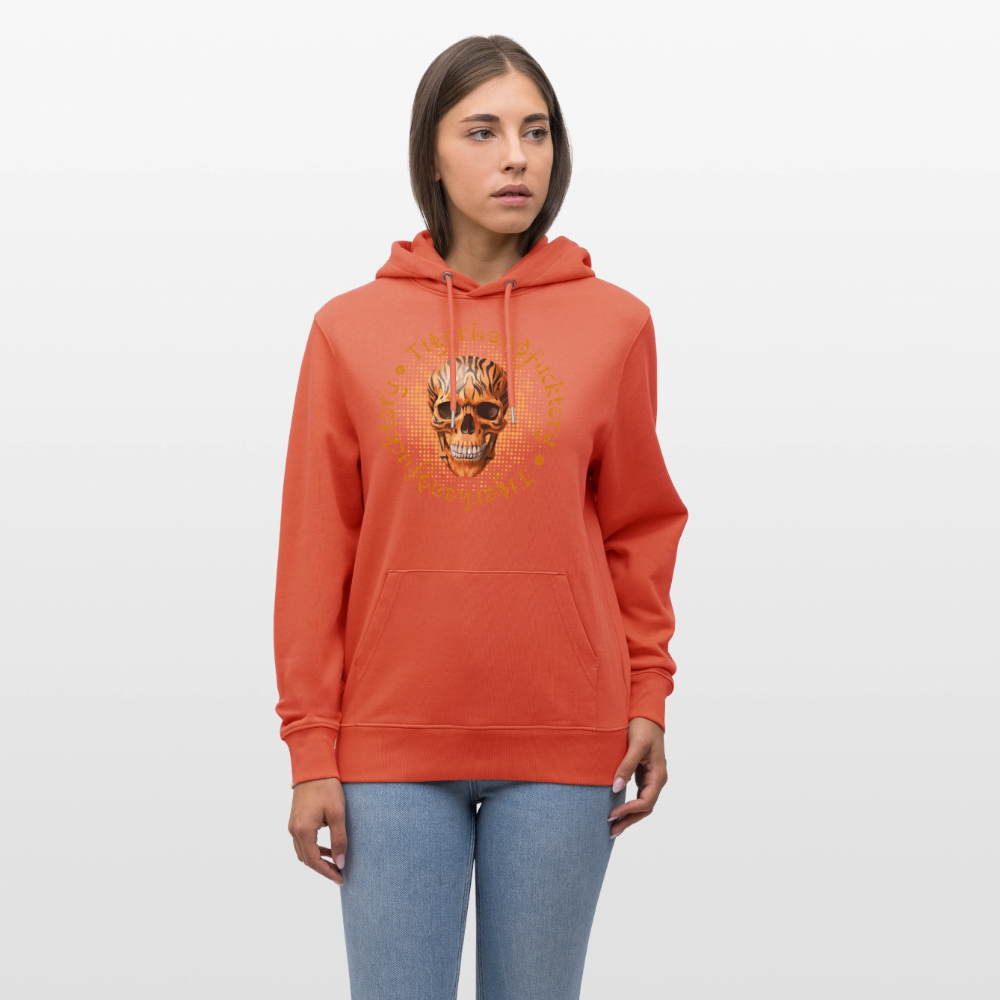 Unisex Hoodie mit TIGERHEAD SKULL PRINT - Hellrot