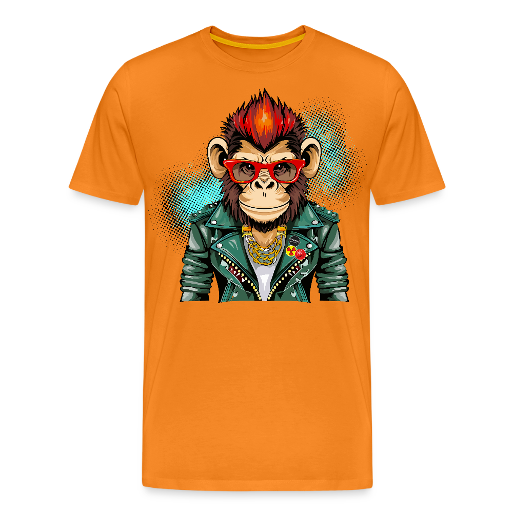 Männer Premium T-Shirt mit MONKEY PRINT - Orange
