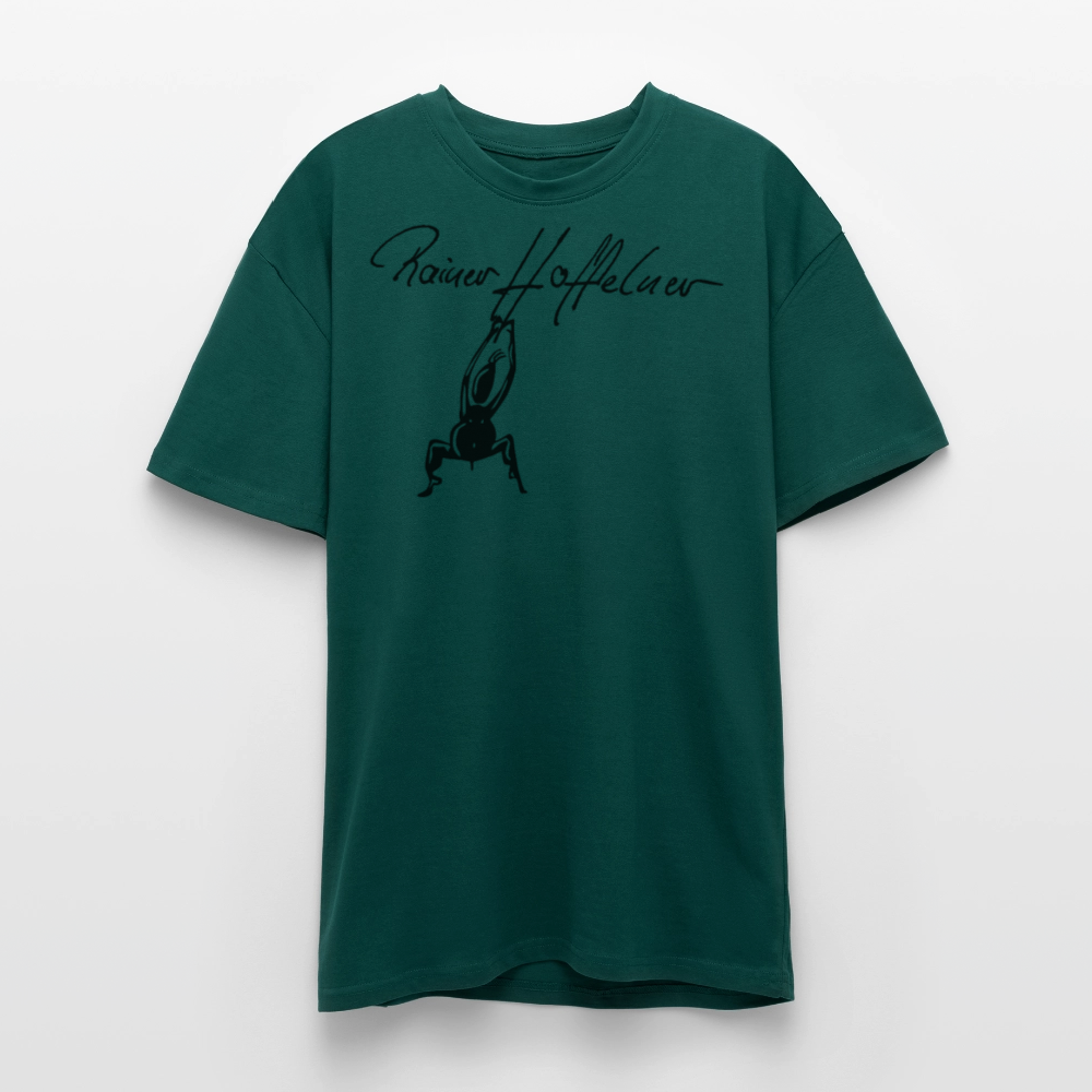 Heavy Oversize T-Shirt mit TUSCHEMÄNNCHEN PRINT - hunter Green