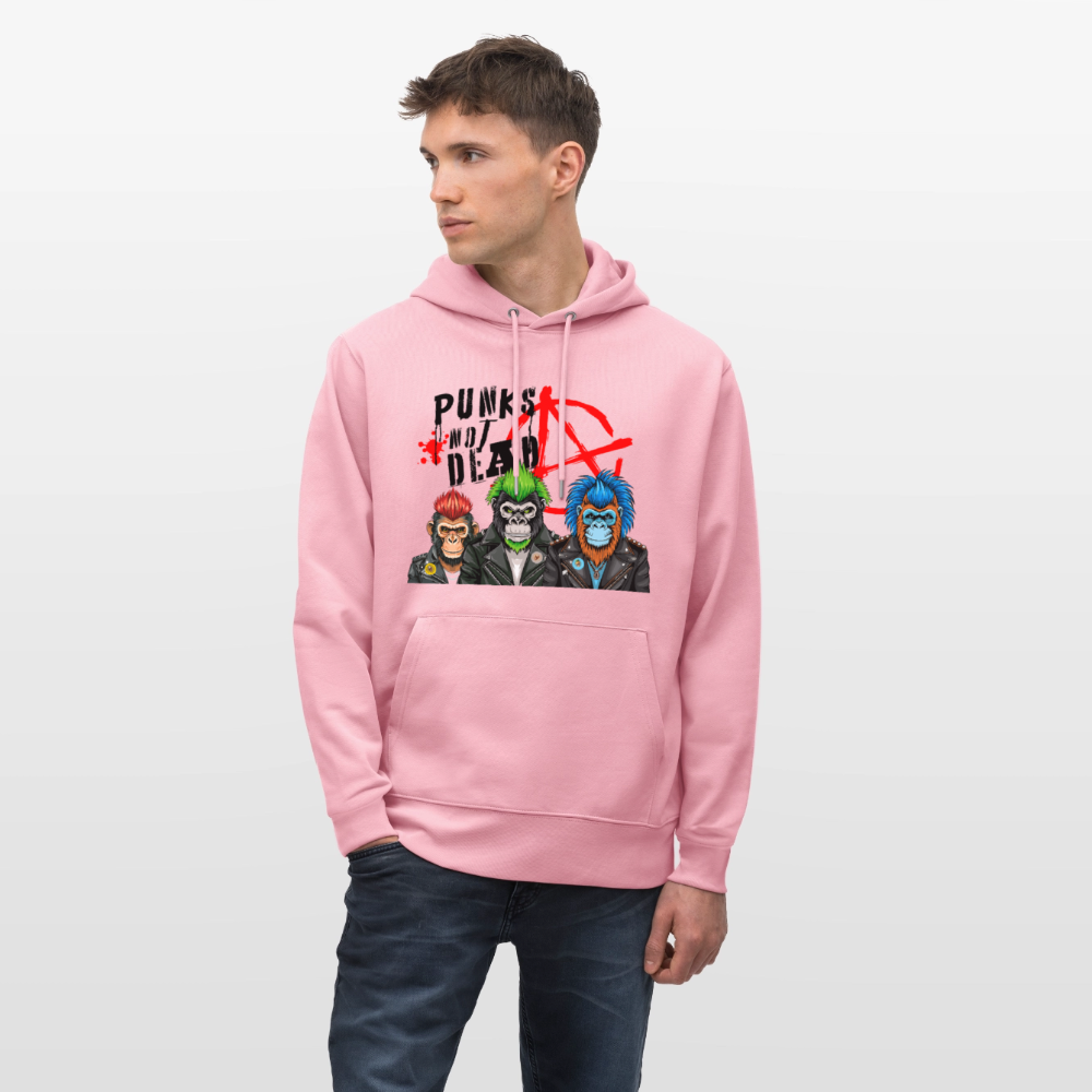Unisex Hoodie mit PUNKS NOT DEAD PRINT - Lila Traum