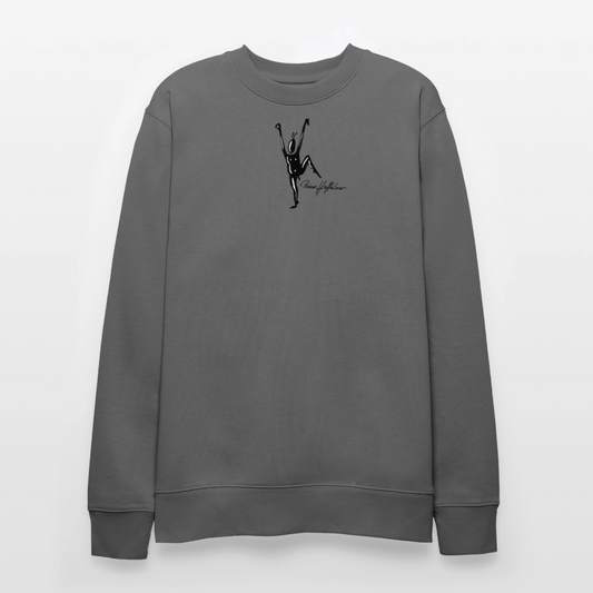 Unisex Bio-Sweatshirt mit TUSCHEMÄNNCHEN PRINT - Anthrazit