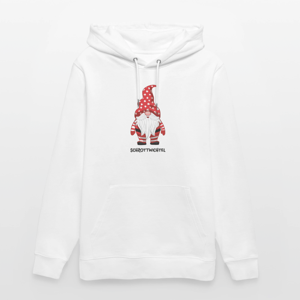 Unisex Bio-Hoodie mit SCHROTTWICHTEL PRINT - Weiß