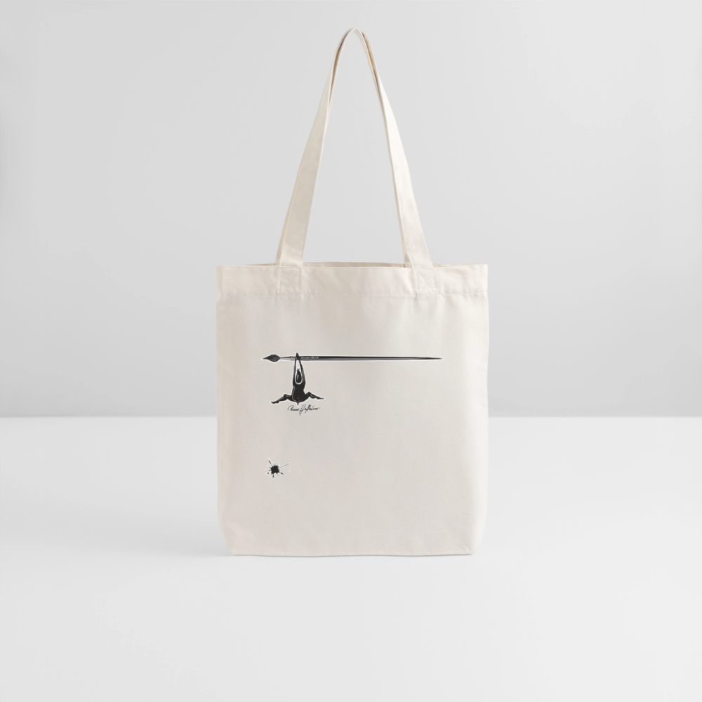 Recycelter Heavyweight Stoffbeutel mit TUSCHEMÄNNCHEN PRINT - Naturweiß