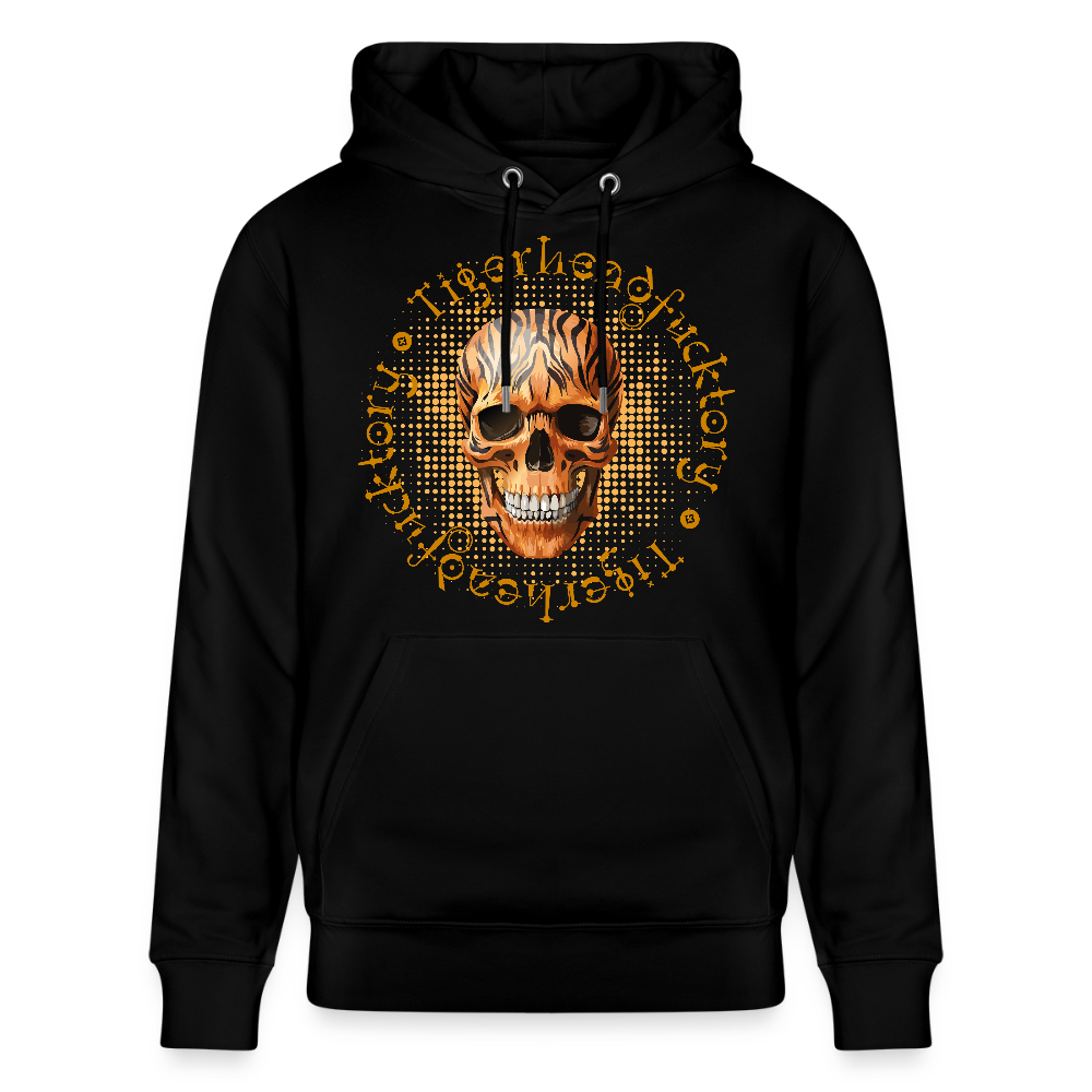 Unisex Hoodie mit TIGERHEAD SKULL PRINT - Schwarz