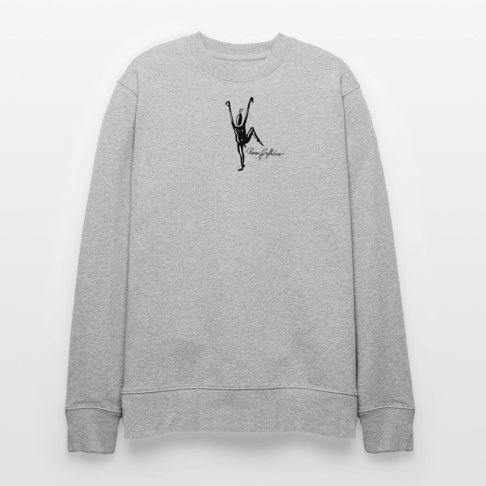 Unisex Bio-Sweatshirt mit TUSCHEMÄNNCHEN PRINT - Grau meliert