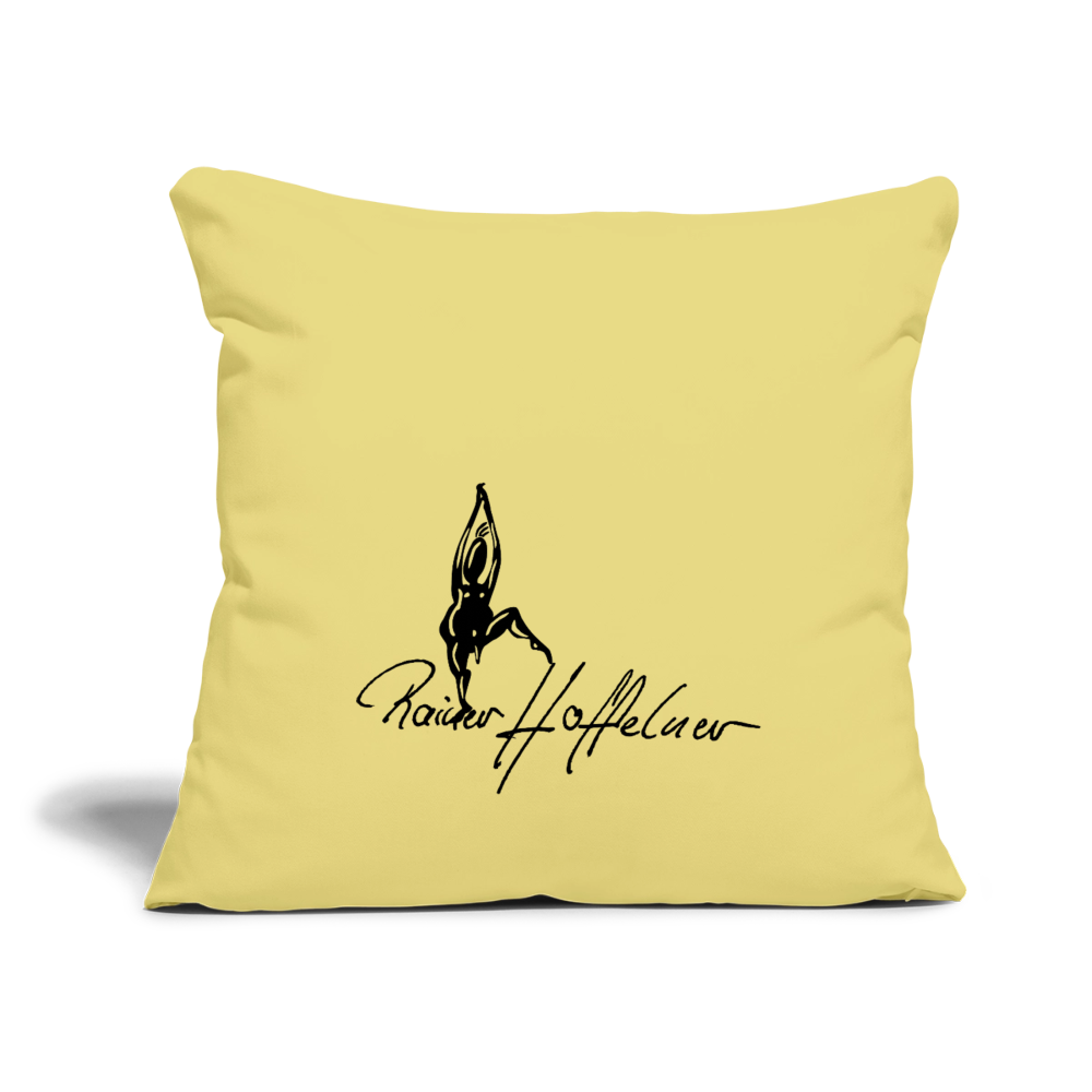 Sofakissenbezug 44 x 44 cm mit TUSCHEMÄNNCHN PRINT - Hellgelb