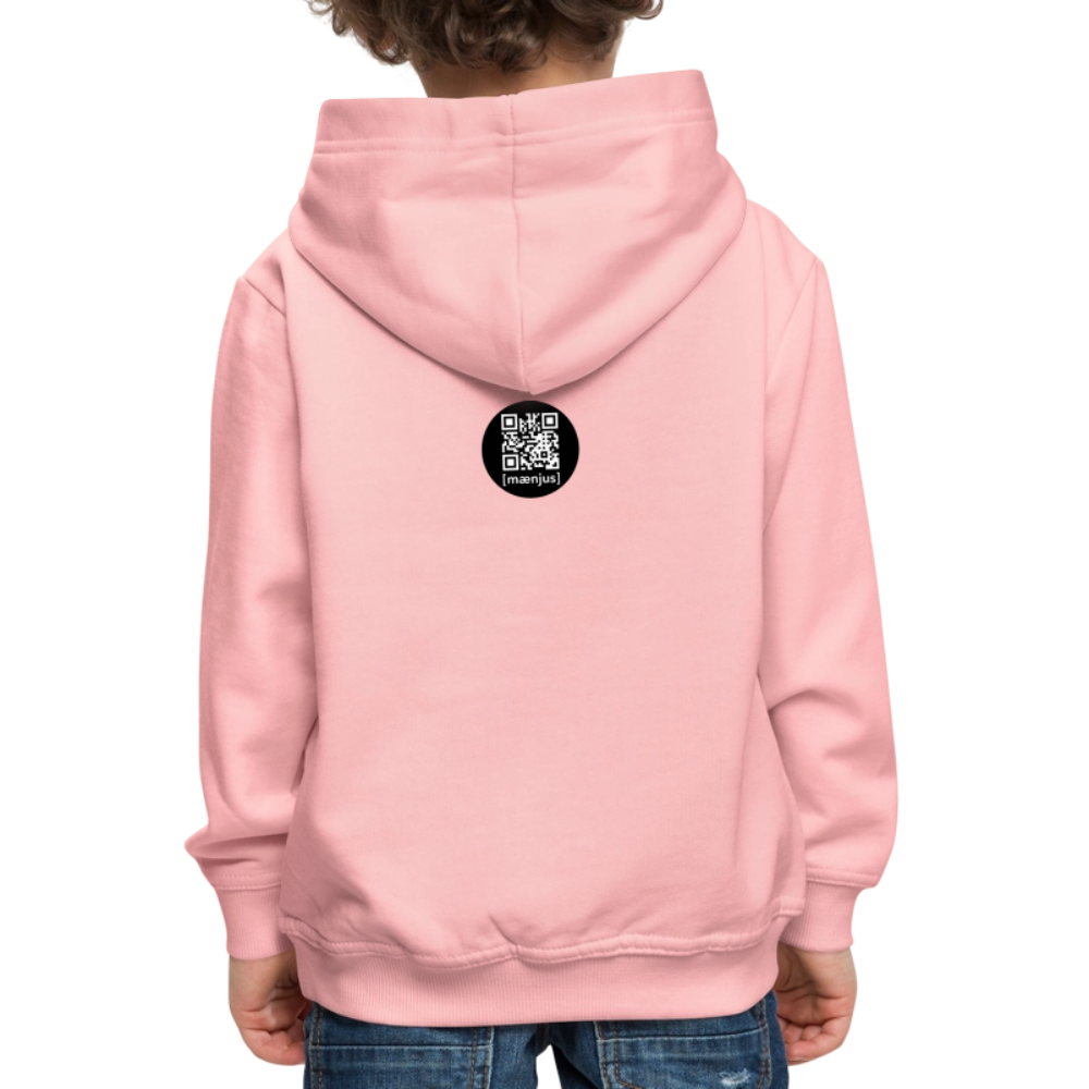 MNJS KIDS Premium Hoodie mit DEEP FOREST GREEN TIGERRABBIT PRINT - Kristallrosa