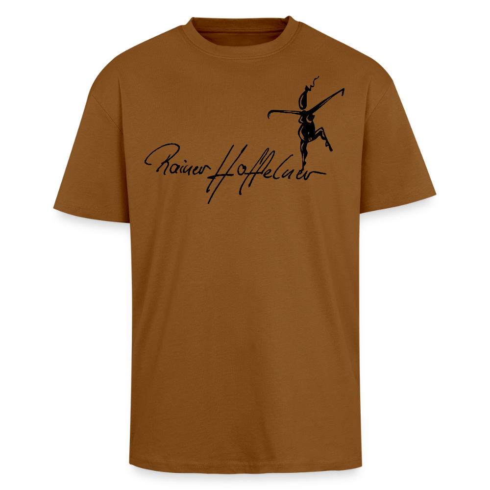 Heavy Oversize T-Shirt mit TUSCHEMÄNNCHEN PRINT - Toffee