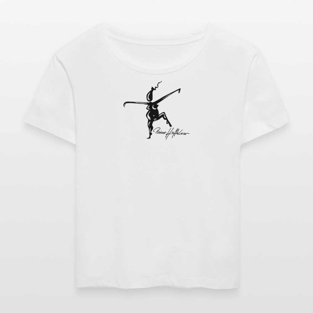 Relaxed Rundhals Frauen Bio-T-Shirt mit TUSCHEWEIBCHEN PRINT - Weiß