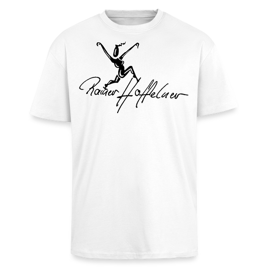 Heavy Oversize T-Shirt mit TUSCHEMÄNNCHEN PRINT - Weiß