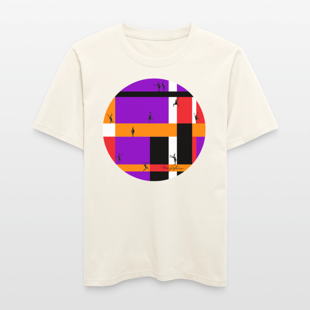 Relaxed Fit Unisex Bio-T-Shirt mit DYNAMIC FIELDS PRINT - Naturweiß