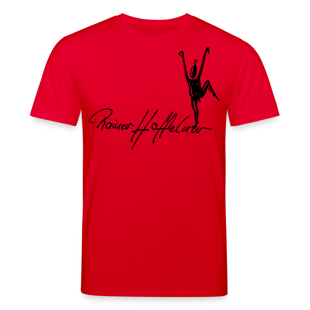 Unisex Bio-T-Shirt mit TUSCHEMÄNNCHEN PRINT - Rot