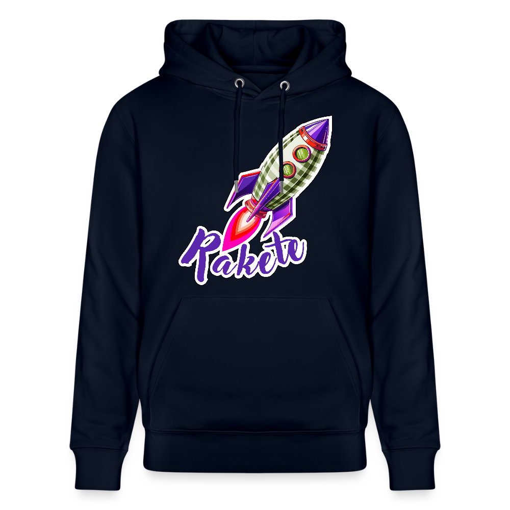 Unisex Hoodie mit RAKETE PRINT - Navy
