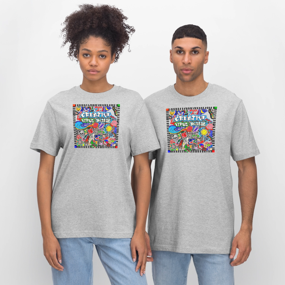 Unisex Bio-T-Shirt mit CREATIVE VIRUS INSIDE PRINT - Grau meliert