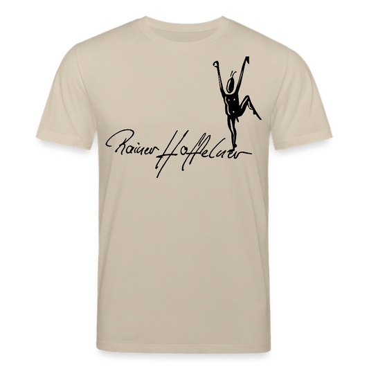 Unisex Bio-T-Shirt mit TUSCHEMÄNNCHEN PRINT - Beige