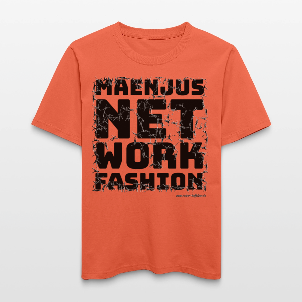 Unisex Bio-T-Shirt mit MAENJUS NETWORK FASHION PRINT - Hellrot