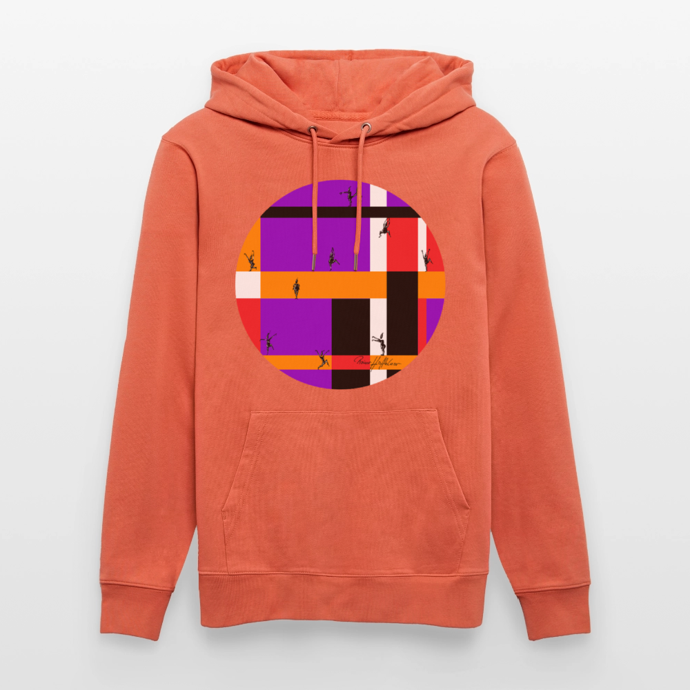 Unisex Bio-Hoodie mit TUSCHEMÄNNCHEN PRINT - Hellrot