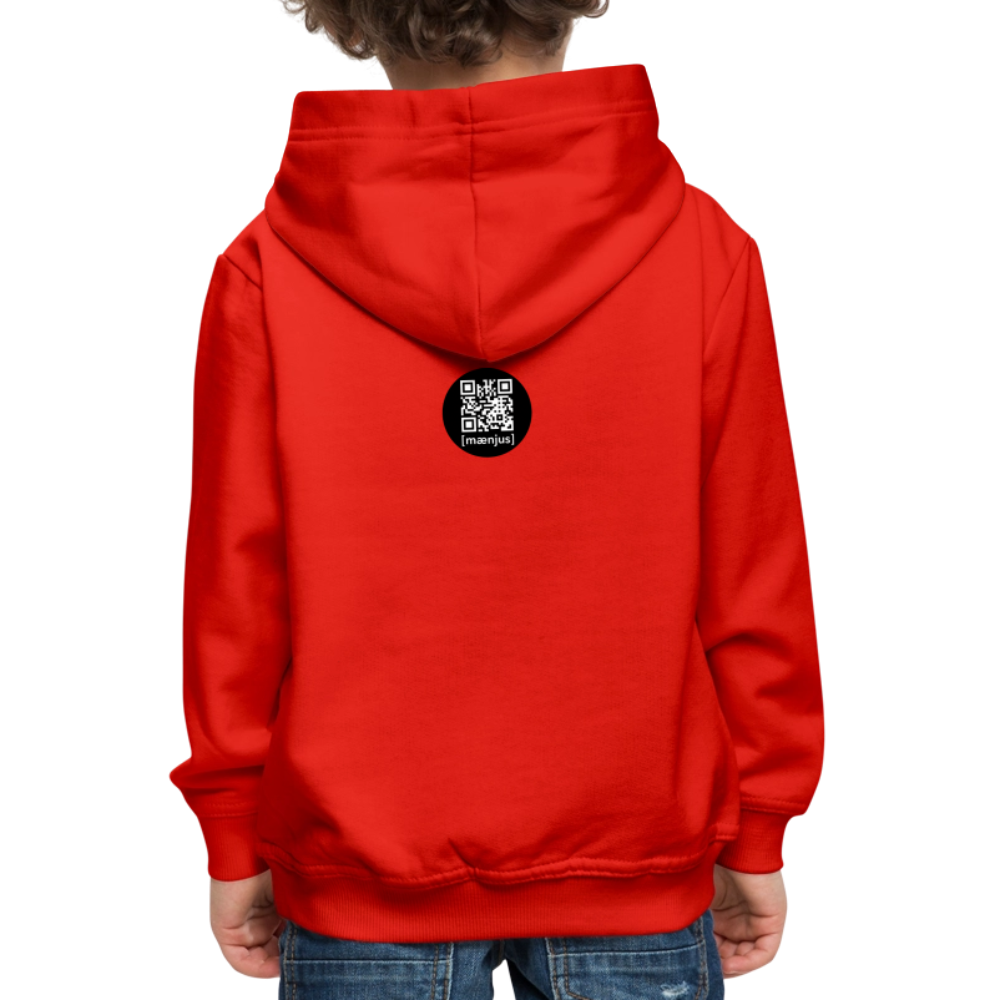 MNJS KIDS Premium Hoodie mit WELCOME TO THE JUNGLE PRINT - Rot