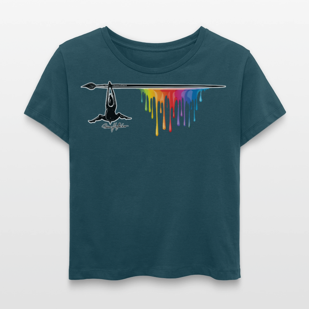 Frauen T-Shirt mit MÄNNLE PRINT - Dunkles Petrol