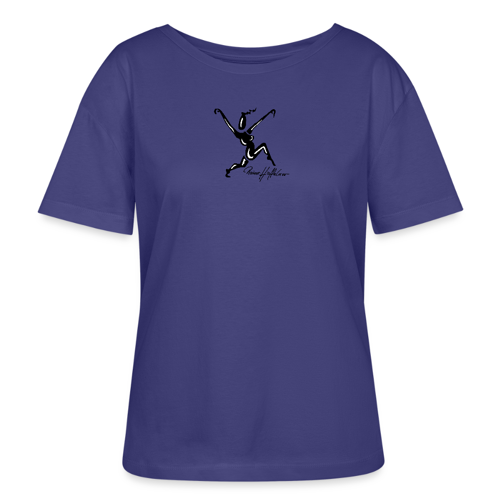 Relaxed Rundhals Frauen Bio-T-Shirt mit TUSCHEWEIBCHEN PRINT - Dämmerung