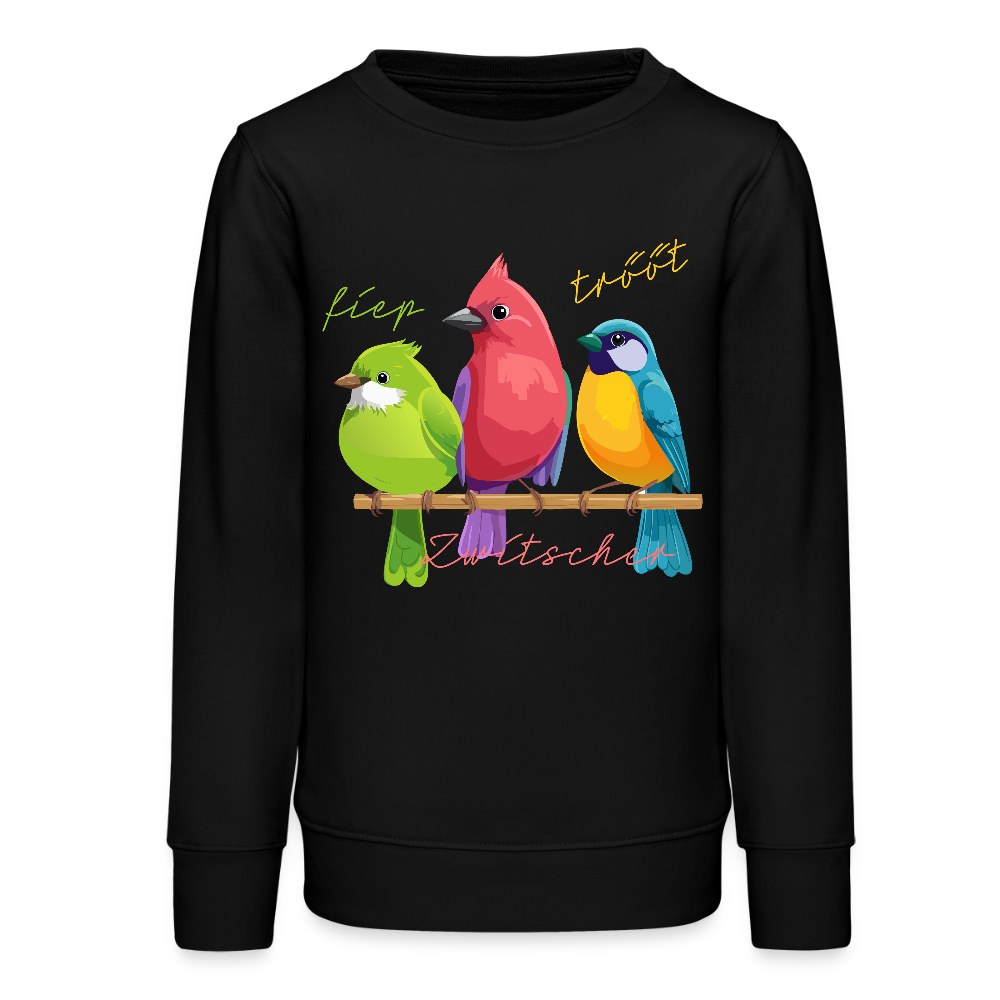 MNJS TEENS Bio Sweatshirt mit ZWISCHERGÄNG PRINT - Schwarz