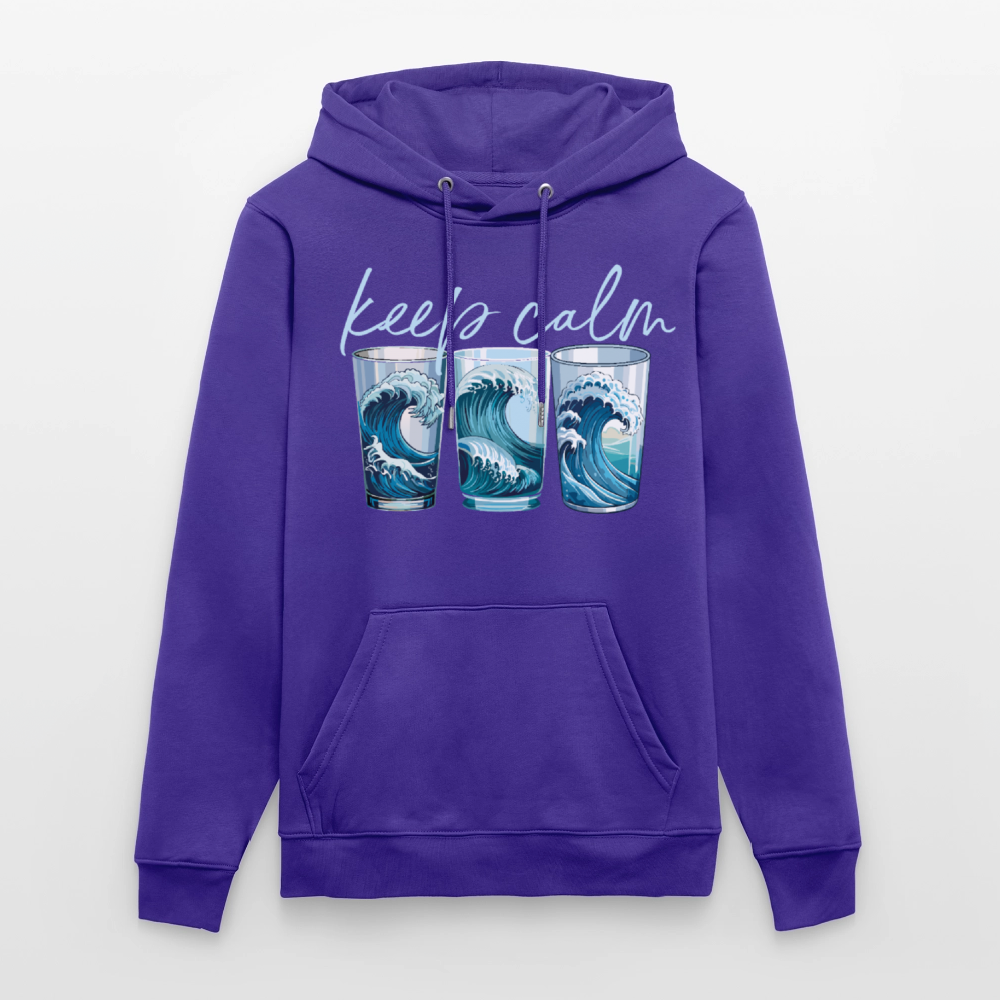 Unisex Bio-Hoodie mit KEEP CALM PRINT - Purple Love