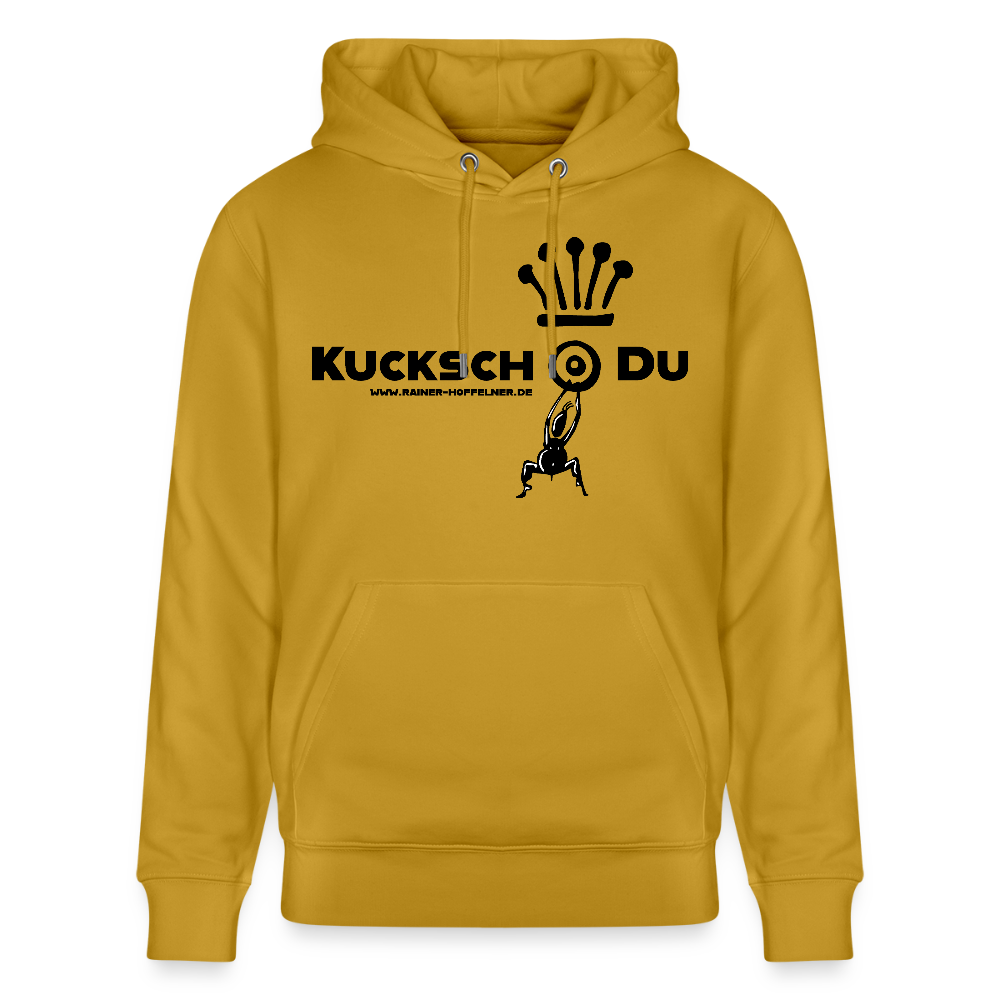 Unisex Hoodie mit KUCKSCH DU PRINT - Ocker