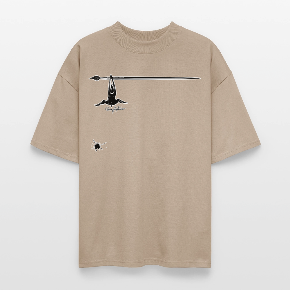 Oversized Unisex T-Shirt mit MÄNNLE PRINT - Steingrau
