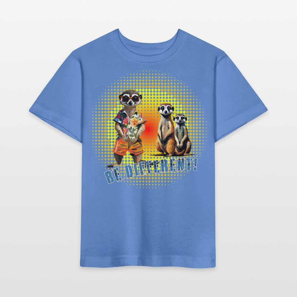 MNJS KIDS Bio T-Shirt mit BE DIFFERENT PRINT - Blau