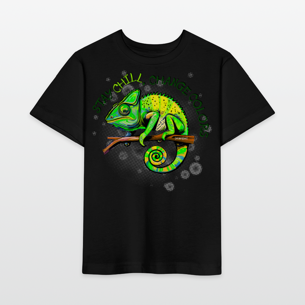 MNJS KIDS Bio T-Shirt mit CAMAELEON PRINT - Schwarz