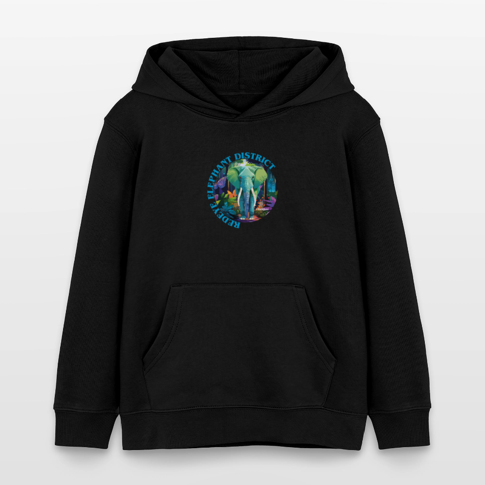 MNJS KIDS Bio-Hoodie mit REDEYE ELEPHANT DISTRICT PRINT - Schwarz