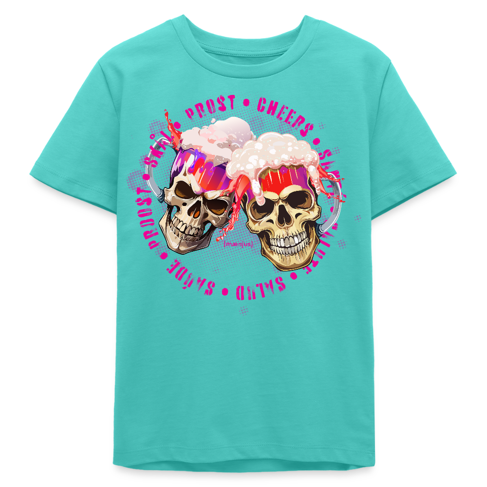 MNJS TEENS Bio T-Shirt mit OKTOBERFEST EDITION GIRLS PRINT - Poolblau