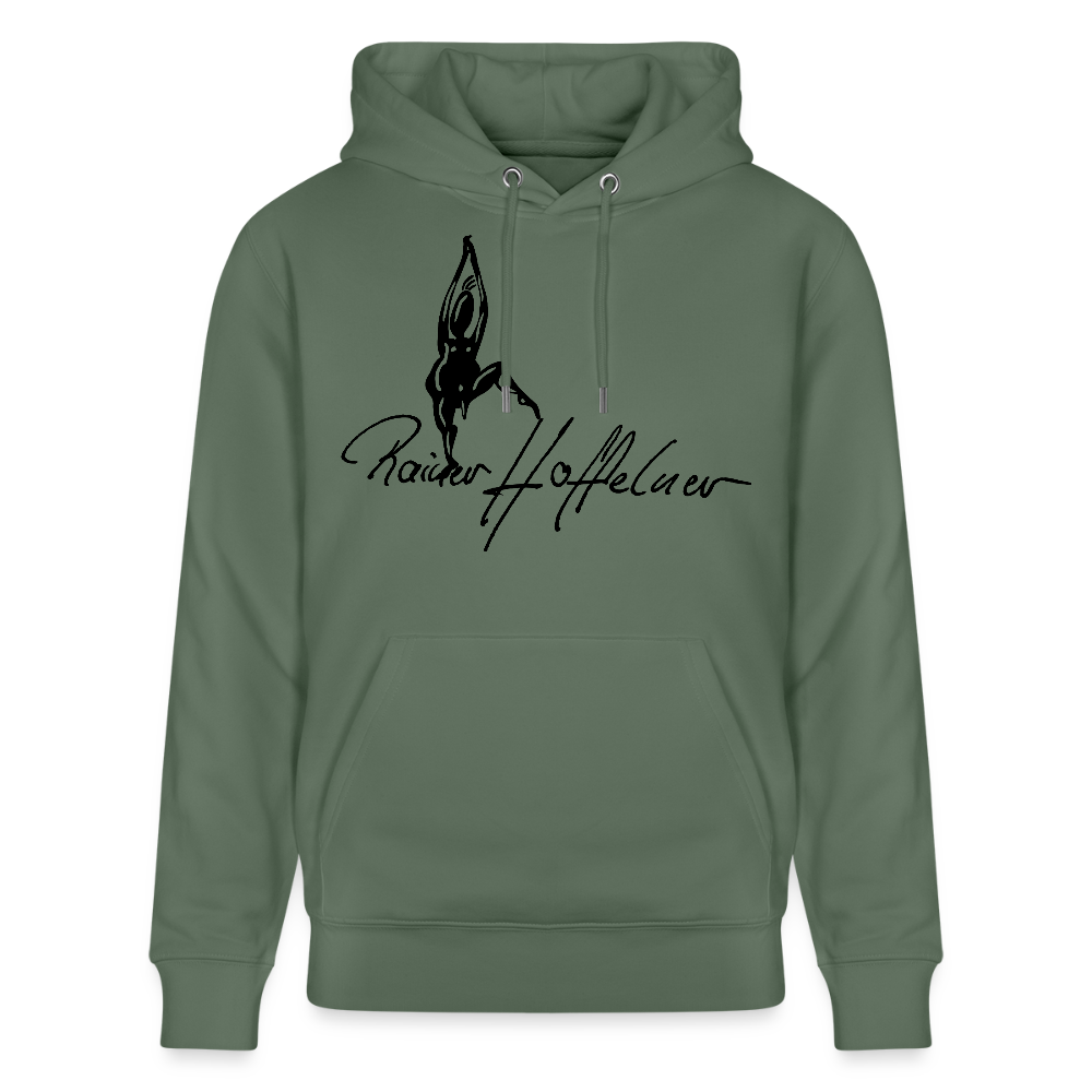 Unisex Bio-Hoodie mit TUSCHEMÄNNCHEN PRINT - Tanngrün