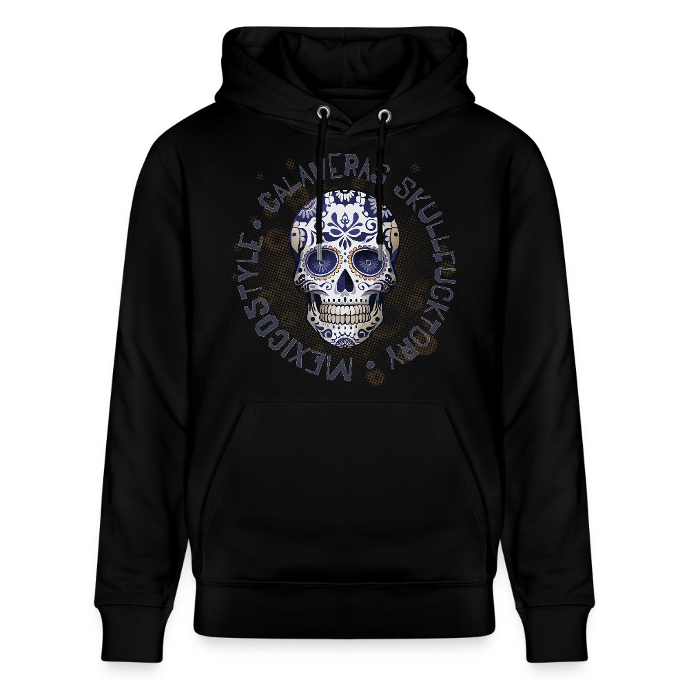 Unisex Hoodie mit CALAVERAS SKULL PRINT - Schwarz