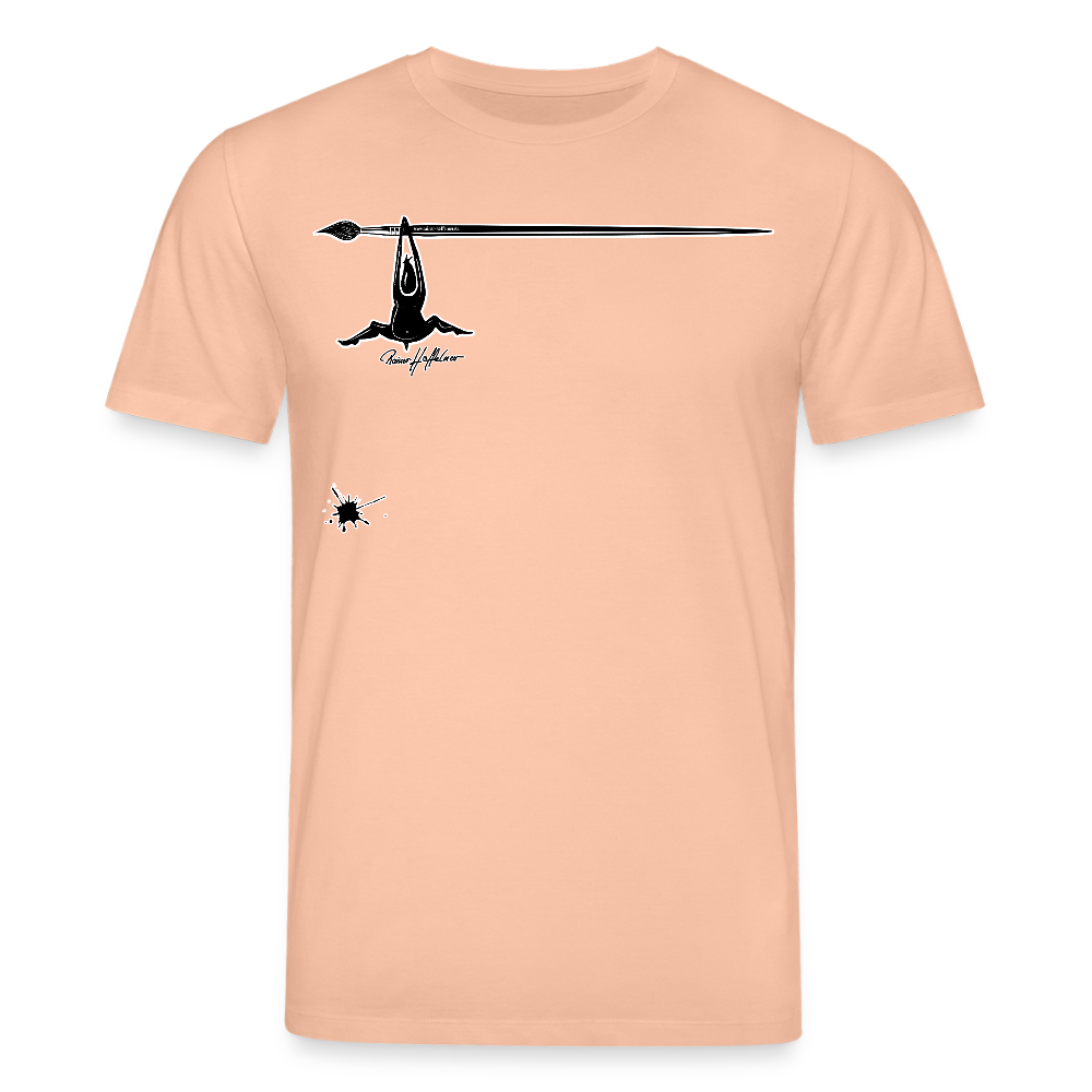 Unisex Bio-T-Shirt mit MÄNNLE PRINT - Pfirsich