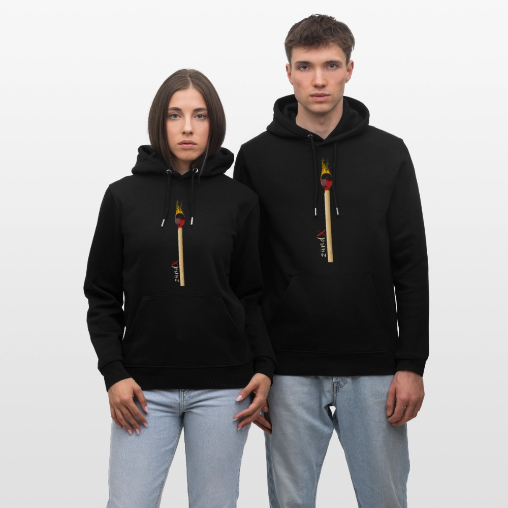 Unisex Hoodie mit zündX PRINT - Schwarz