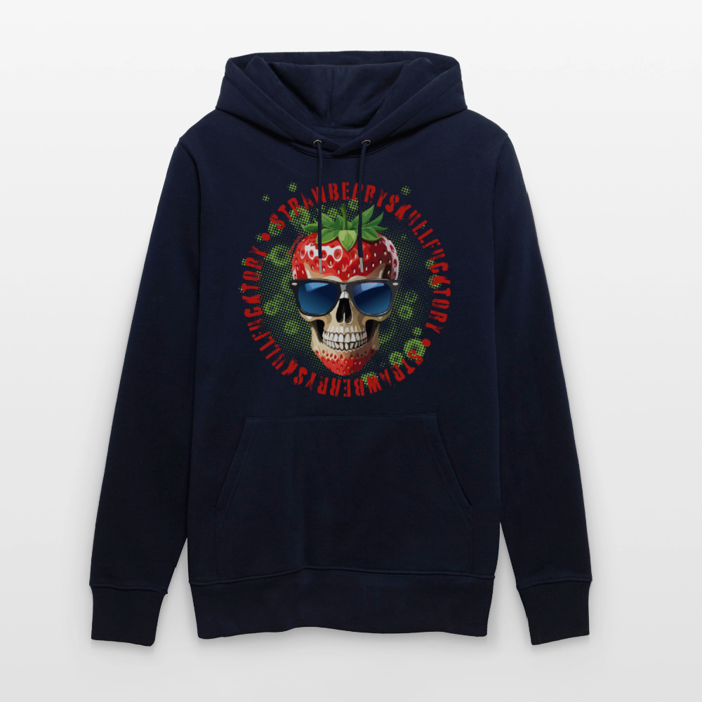 Unisex Hoodie mit STRAWBERRY SKULL PRINT - Navy