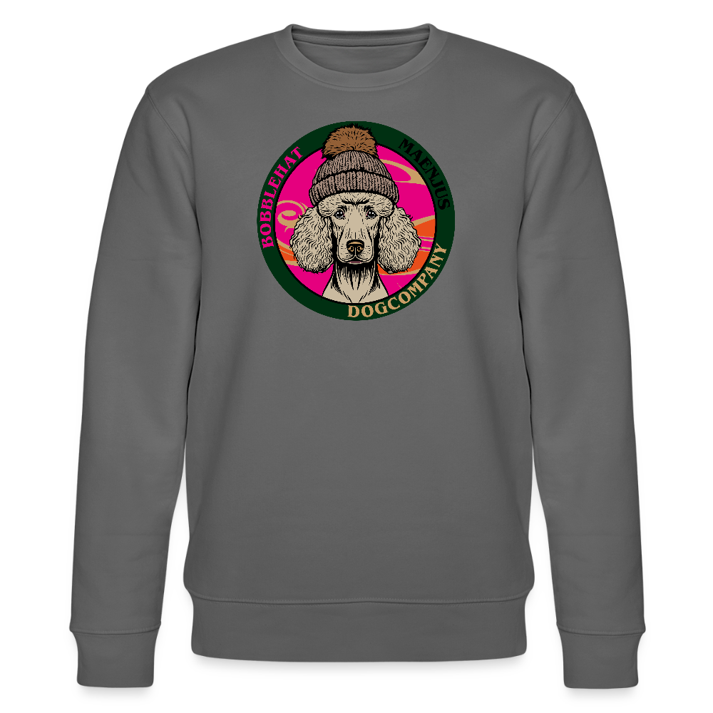 Unisex Bio-Sweatshirt mit BOBBLEHAT DOGCOMPANY PRINT - Anthrazit