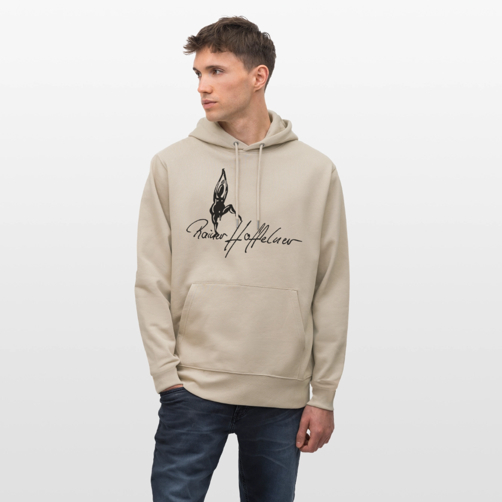Unisex Bio-Hoodie mit TUSCHEMÄNNCHEN PRINT - Beige
